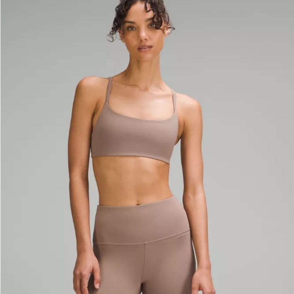 Lululemon wunder train strappy racer back sports bra ribbed